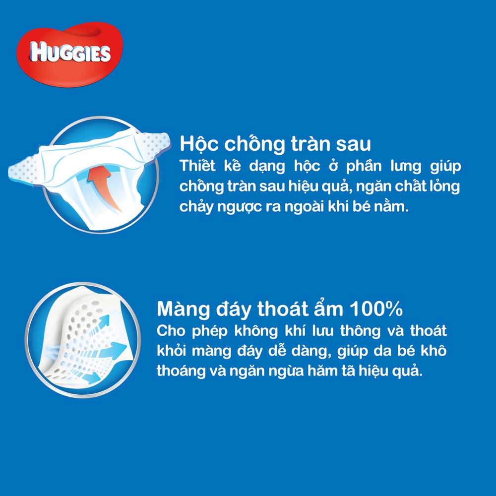 (Tặng khăn ướt) Tã/Bỉm dán sơ sinh Huggies S56/NB74