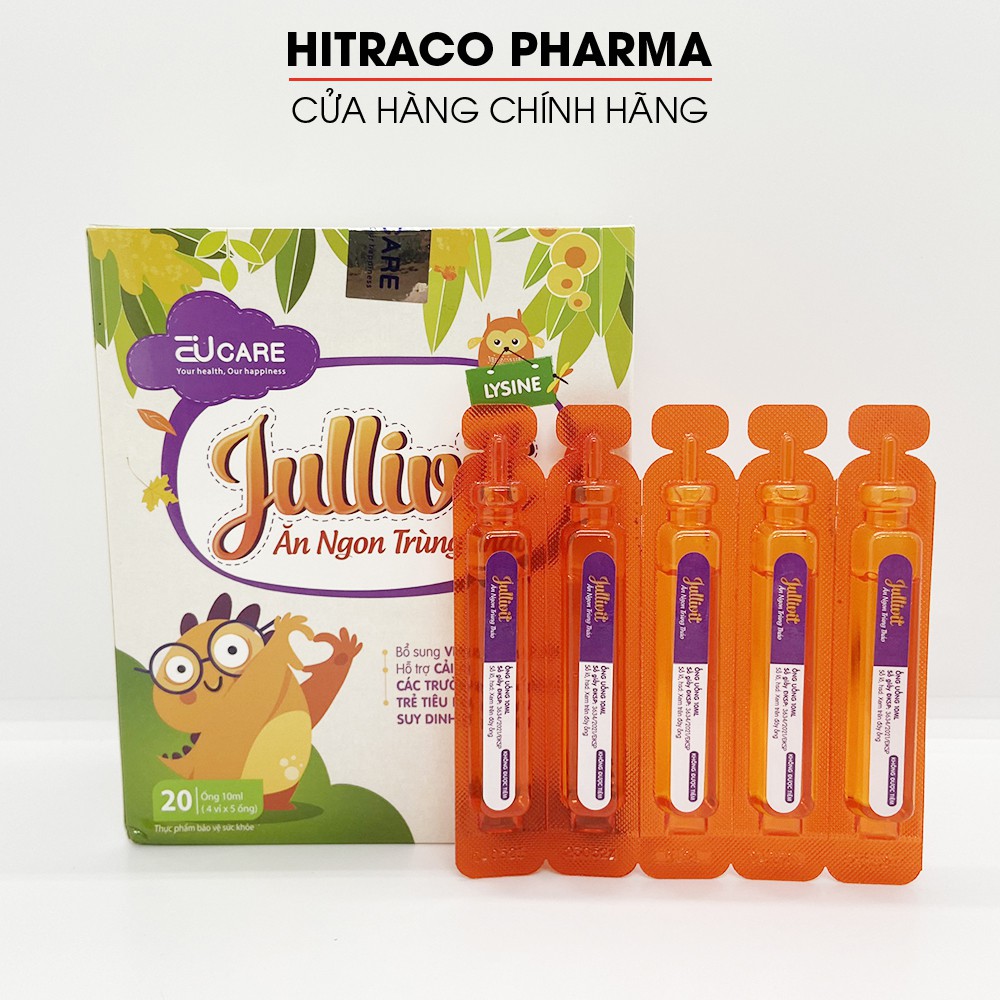 Jullivit Ăn Ngon giúp bé ăn ngon bổ sung DHA, Vitamin và khoáng chất - Hộp 20 ống x 10ml