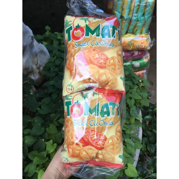 Bịch 10 gói Bim bim ToMat Snack cà chua 15g/gói