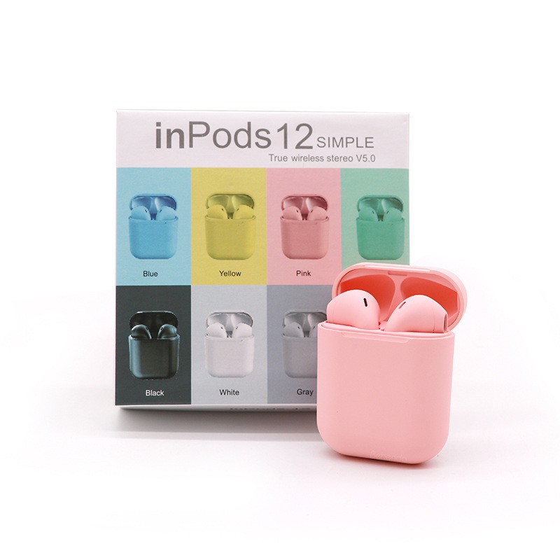 TAI NGHE Không Dây I12 Inpod Như Airpod Dùng Cho Iphone / Android - Pin Lâu - Âm Thanh Stereo