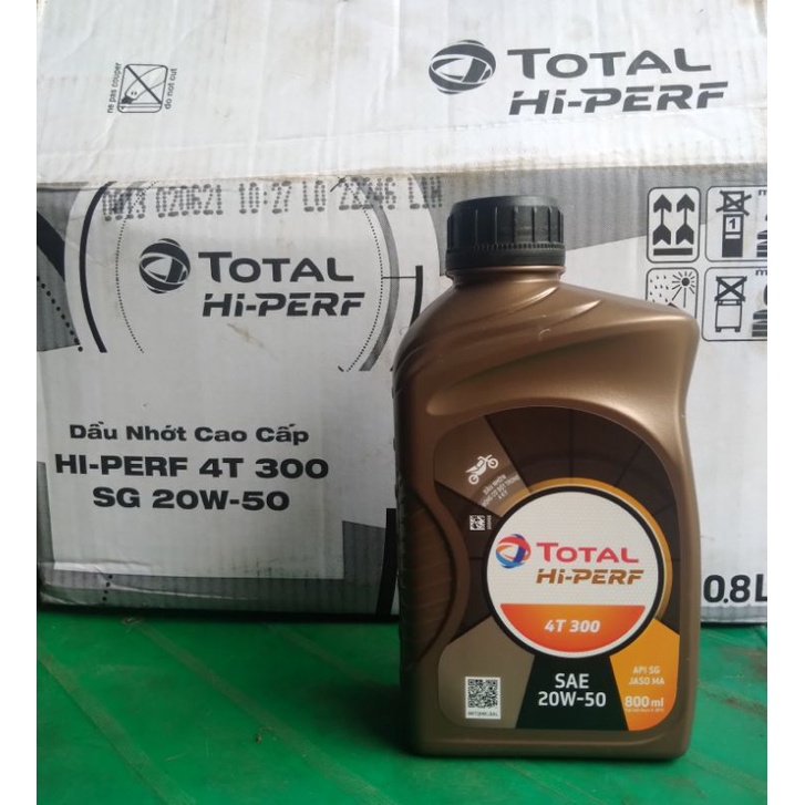 Dầu nhờn động cơ xe máy TOTAL công nghệ Pháp, lon 800ml