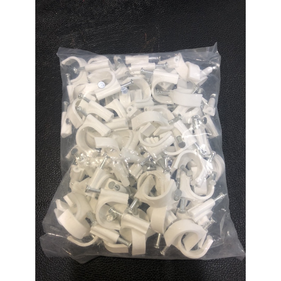 Nẹp ống tròn R20mm, 1 gói gồm 100 cái