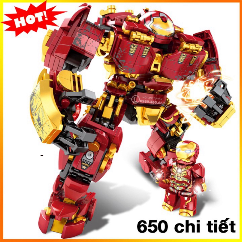 Đồ chơi Xếp hình LEGO Super Heroes LY 76026 Lắp ráp Mô hình Bộ Giáp Sắt Siêu hạng Hulkbuster 1450+pcs