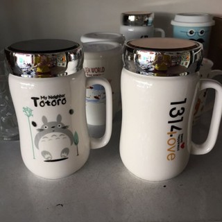 Cốc sứ nắp gương