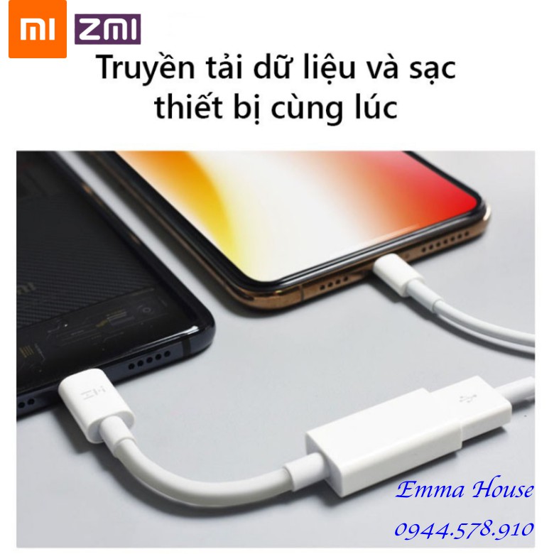 [Hàng Chính Hãng] Dây Cáp OTG ZMI AL271 Type C to USB 3.0 Bảo Hành 03 Tháng