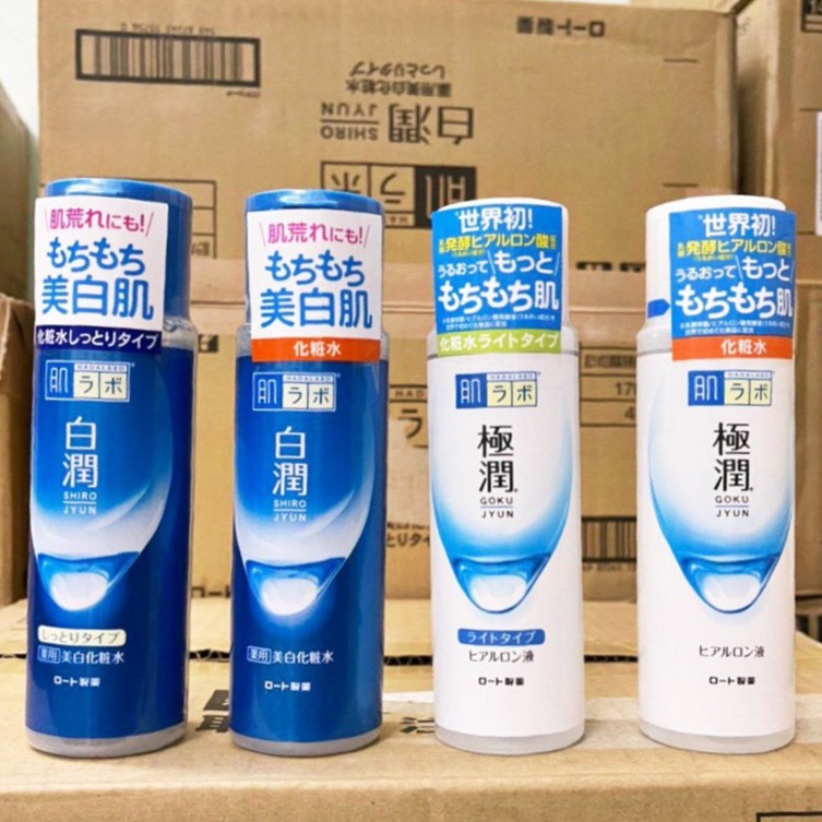 Nước Hoa Hồng Cấp Ẩm Rohto Hada Labo Gokujun Hyaluron Liquid Nhật Bản 170ml - Màu Trắng