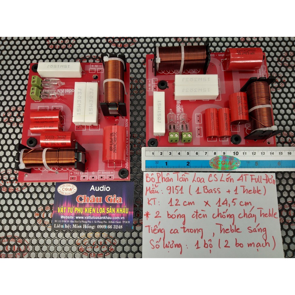 Mạch phân tần 4 tấc đơn 2 cái KN915 2 bóng đèn Audio Châu Gia