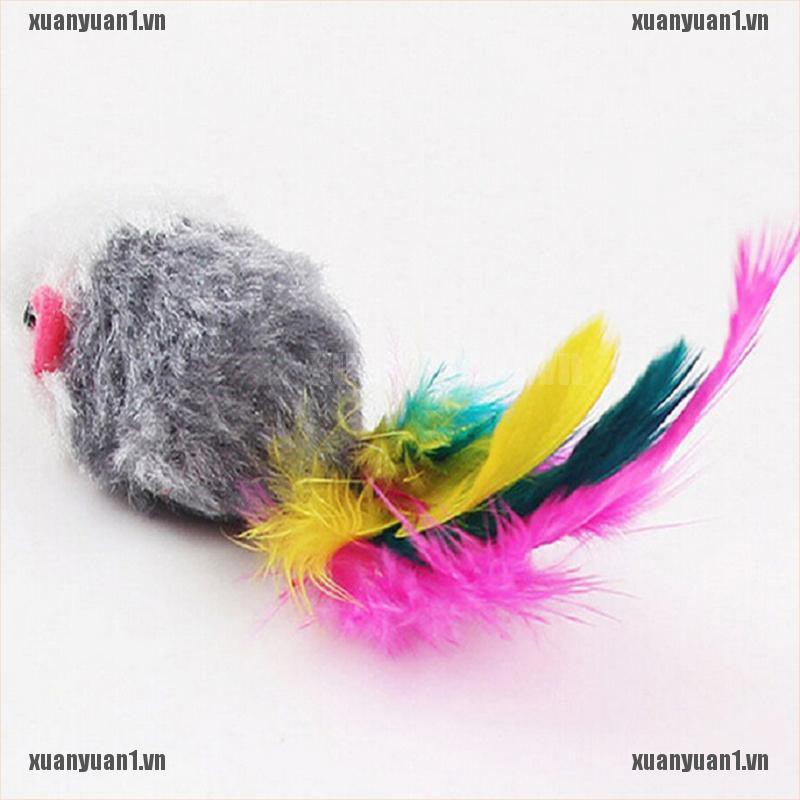 [XUANYUAN1] Set 10 Chú Chuột Giả Bằng Lông Mềm Nhiều Màu Cho Mèo Cưng