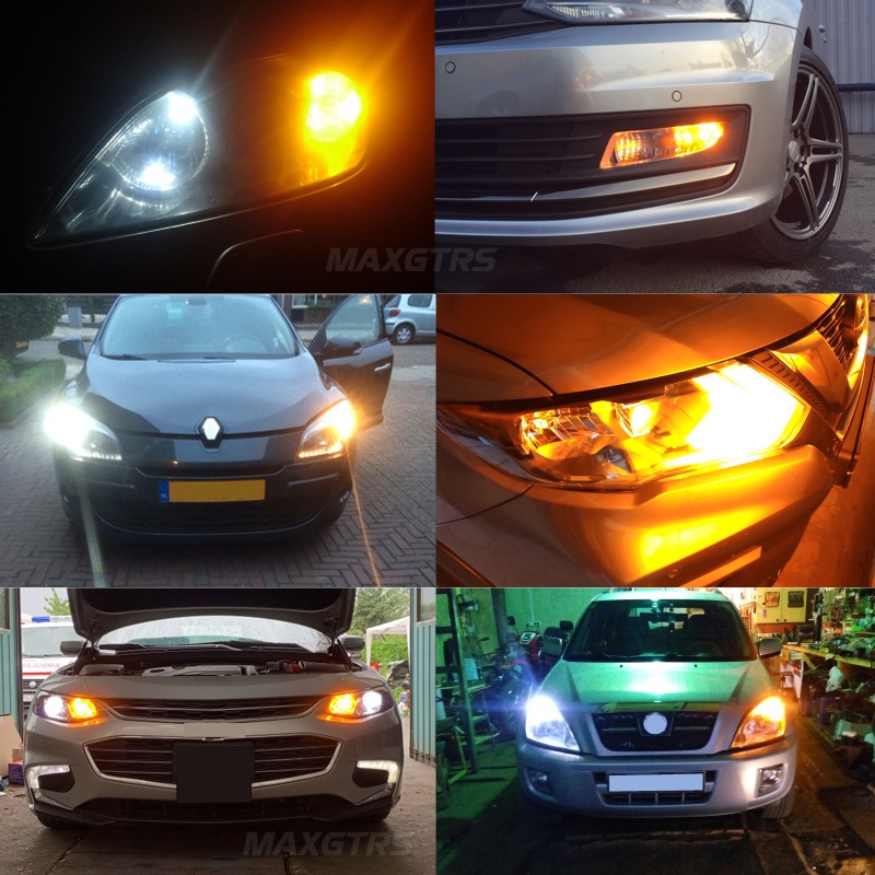 Bộ 2 Đèn LED Tín Hiệu 7440 1156 S25 PY21W BAU15S P21W BA15S Cho Xe Hơi