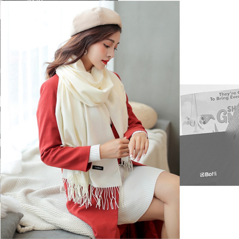 Khăn choàng cổ Cashmere quàng cổ trùm đầu giữ ấm thời trang nam nữ