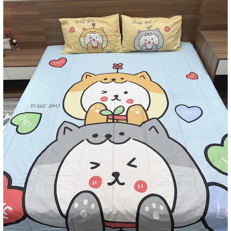 Ga Và Gối Cotton Living Hoạ Tiết Hoạt Hình Vui Nhộn Cho Bé Thoả Sức Lựa Chọn