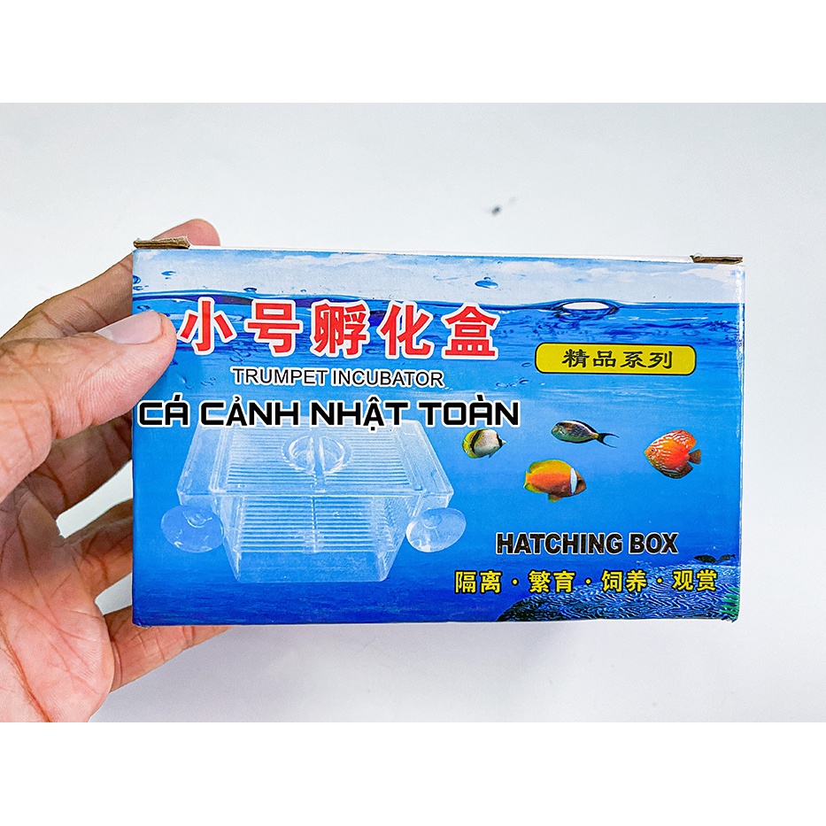 LỒNG ẤP CHO CÁ 7 MÀU DÀI 12CM RỘNG 7CM CAO 7CM