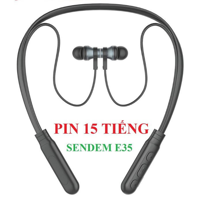 [SALE KHỦNG] - Tai Nghe Bluetooth Quàng Cổ SENDEM E35 Kiểu Dáng Thể Thao - Pin trâu