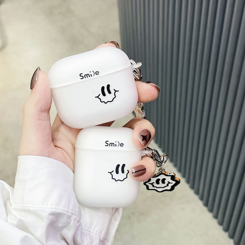 Vỏ Bảo Vệ Hộp Sạc Tai Nghe AirPods3 Pro AirPods3 Họa Tiết Mặt Cười Dễ Thương 2021 Thời Trang