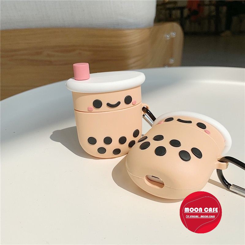 Túi đựng dành cho Airpods 1 & 2 Nhựa dẻo hình LY TRÀ SỮA