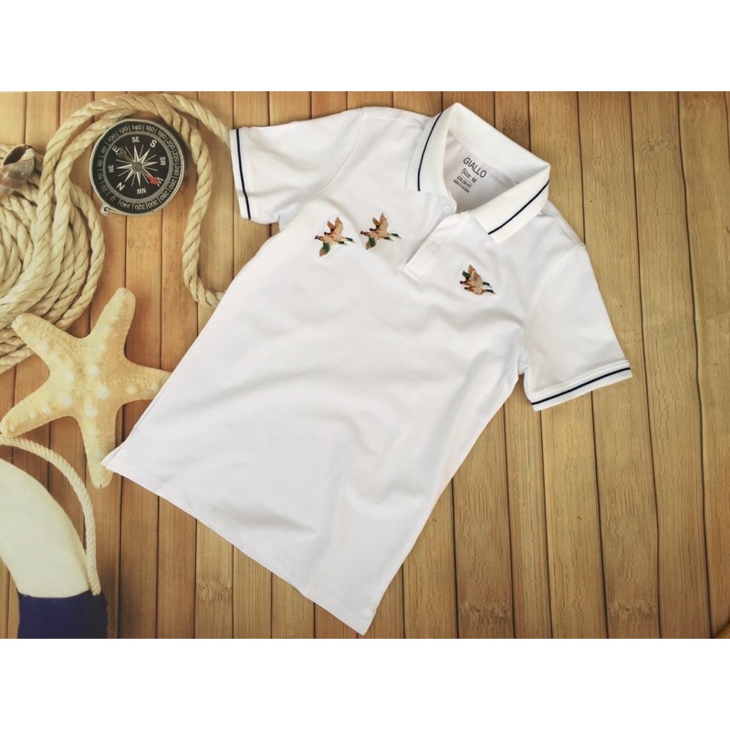 Áo Polo Thêu Họa Tiết