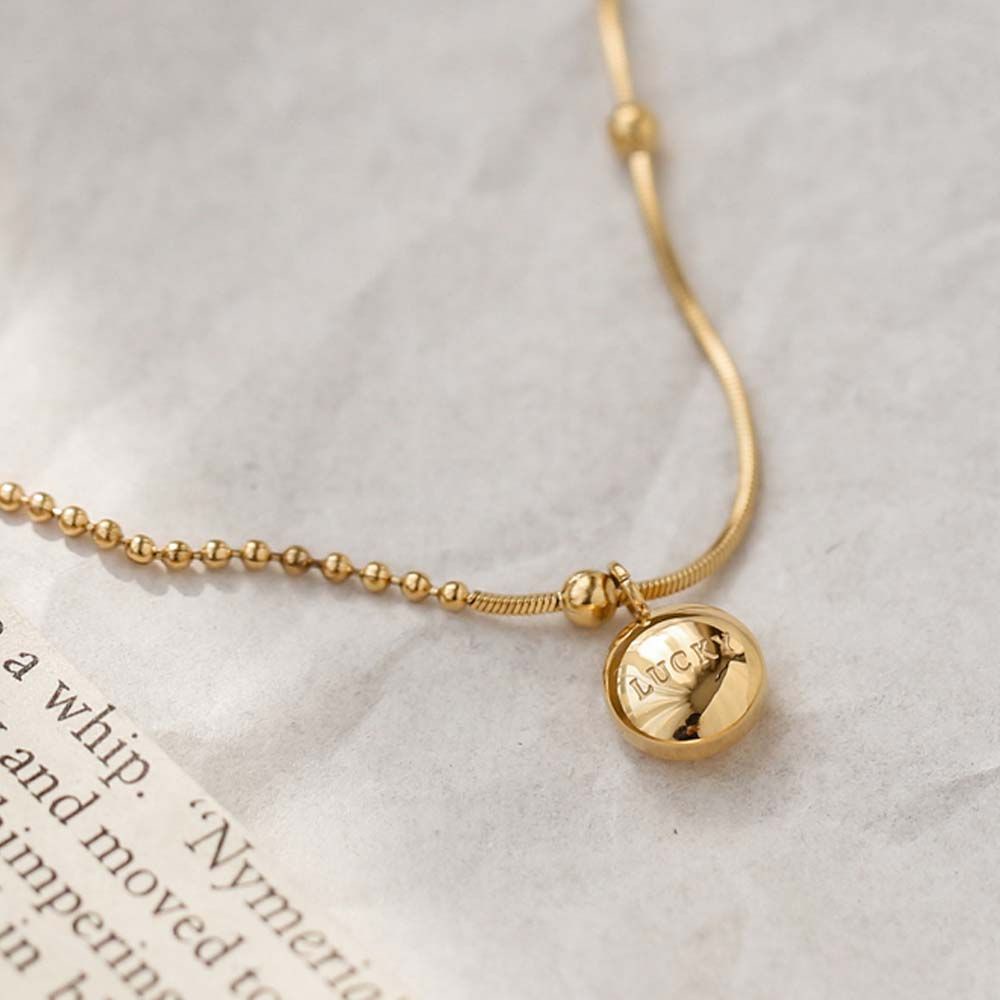 Lắc chân thép titan xâu hạt thời trang có thể điều chỉnh cho nữ