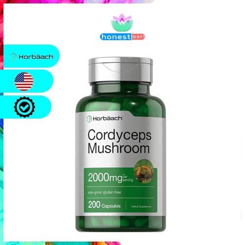 Đông trùng hạ thảo horb ach cordyceps 2000mg capsules 200 viên - ảnh sản phẩm 1