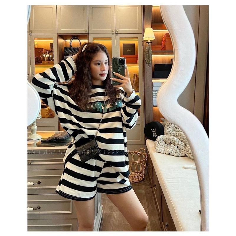 Sét kẻ đen trắng da cá