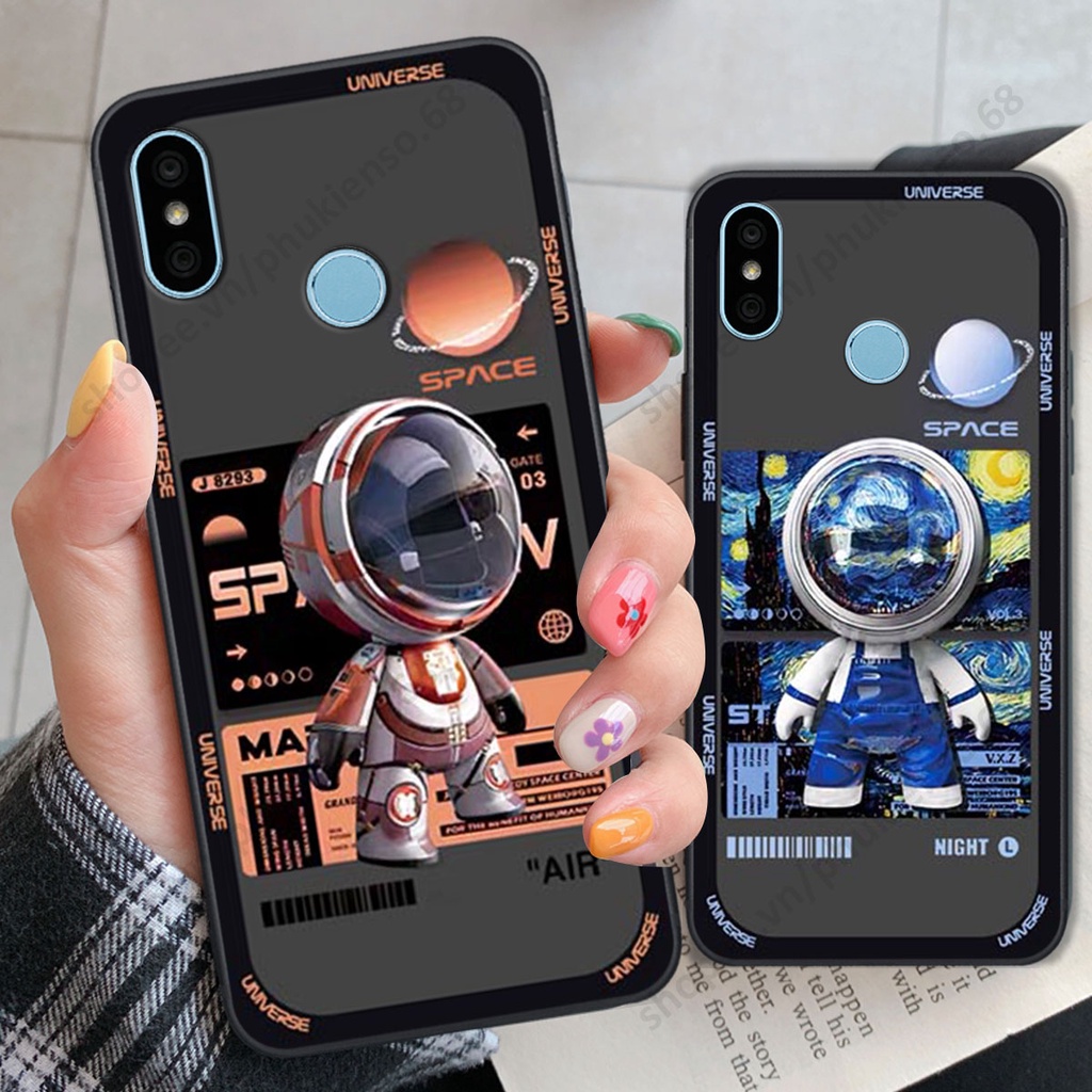 Ốp lưng Xiaomi Redmi 6 Pro / Mi A2 Lite hình người máy, robot nasa đáng yêu dễ thương