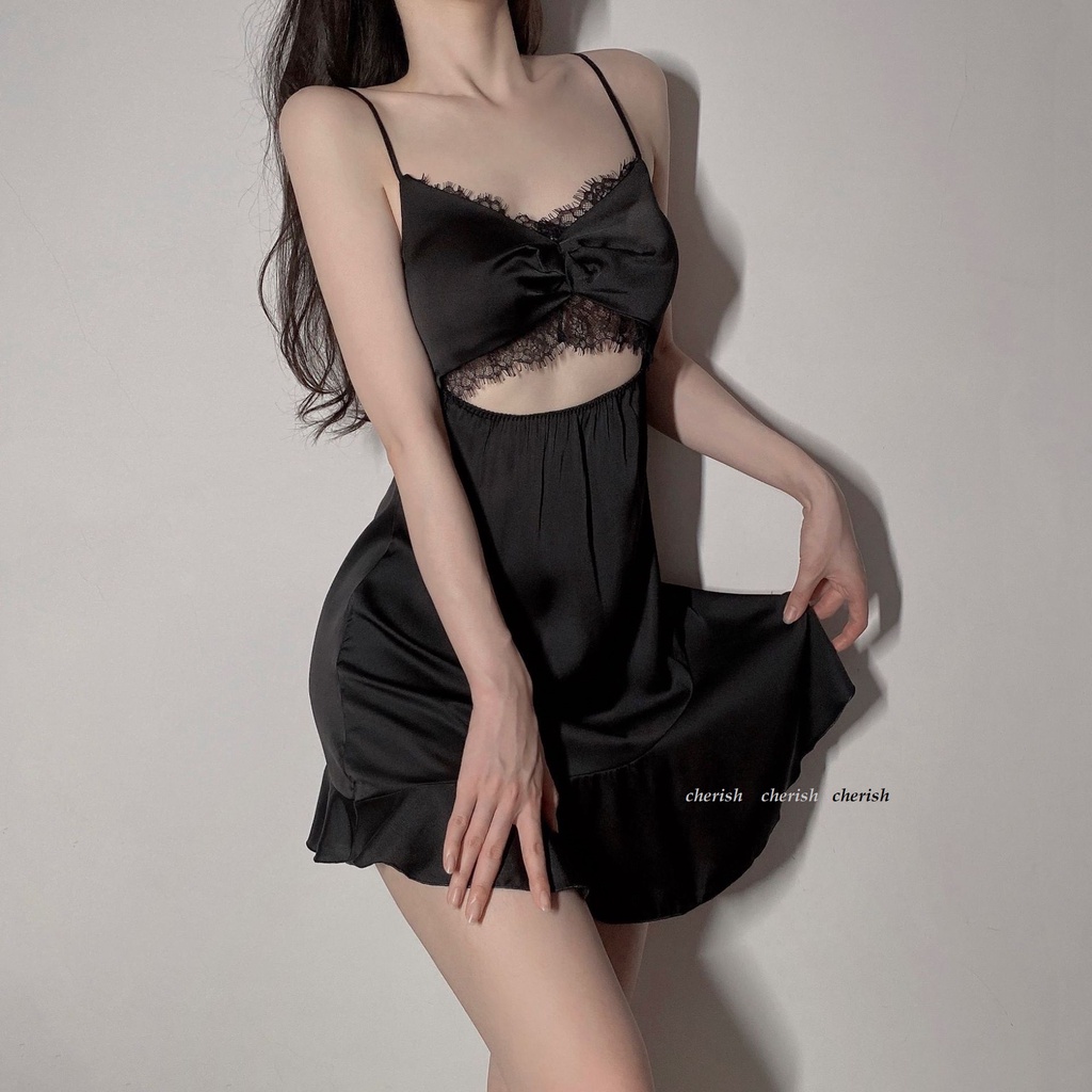 (M.108) Váy ngủ lụa sexy cao cấp Đầm mặc nhà gợi cảm quyến rũ