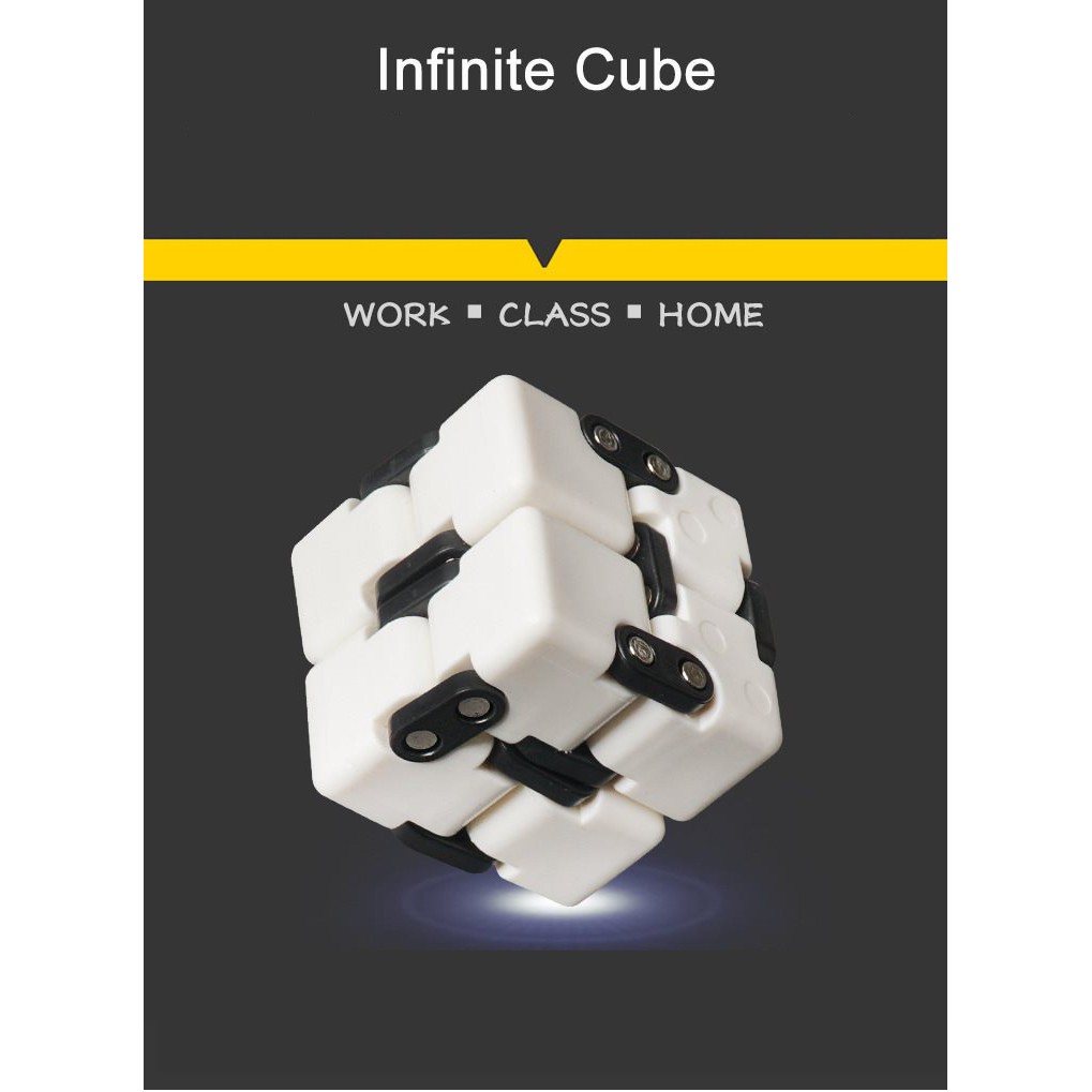 Khối Lập Phương INFINITY CUBE  Giải Trí Xả Stress (Trắng Đen)