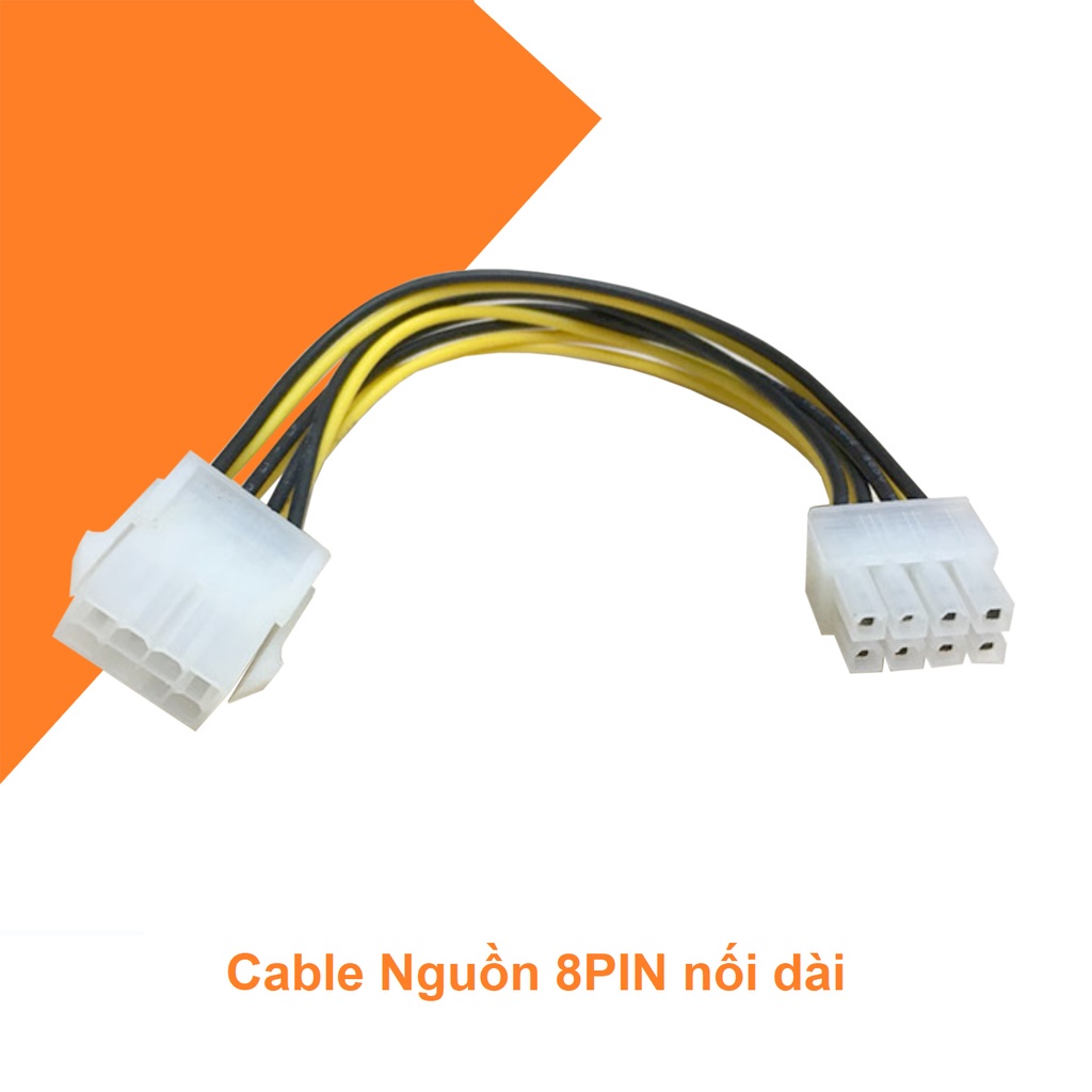 Dây cáp nối dài nguồn 8 Pin CPU 20cm -Dây nối dài 4 pin / 8 pin CPU - 6 Pin VGA to 8 Pin CPU