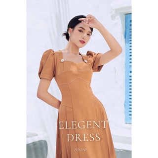 Váy chân sếp ly trần chỉ trắng