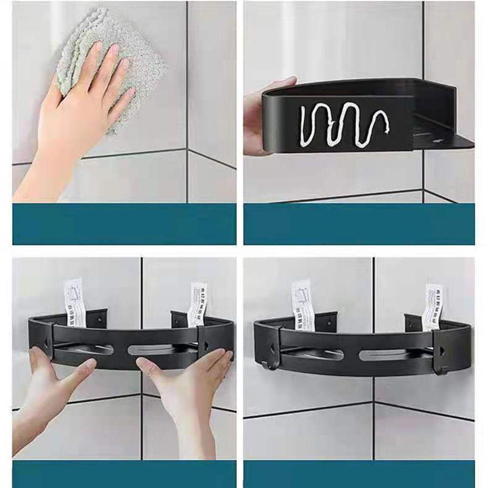 KUNHEV Set 2 Rổ Đựng Đồ Hình Tam Giác Bằng Nhôm Chắc Chắn Không Cần Khoan Lỗ Cho Nhà Tắm