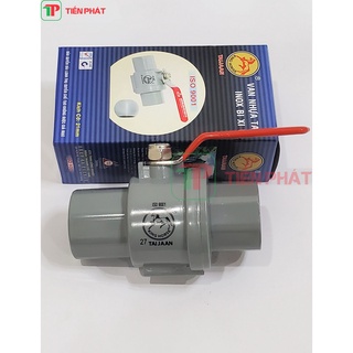 Van Nhựa PVC, Khóa Nước Tay Gạt inox Cầu Bi Xi