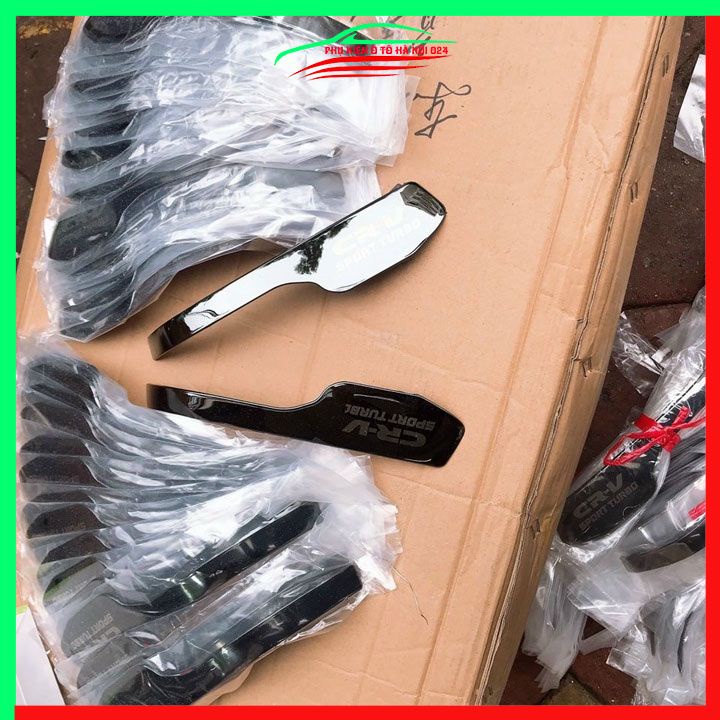 Ốp mí gương chiếu hậu CRV 2018-2023 Vân Titan  bảo vệ chống trầy trang trí làm đẹp xe