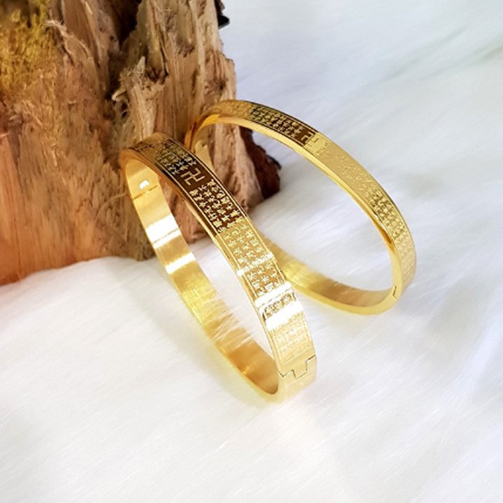 [Mã FAMAYFA giảm 10K đơn 50K] VÒNG TAY BÁT NHÃ TÂM KINH HÌNH TRÒN MÀU VÀNG - đeo tay vạn sự may | BigBuy360 - bigbuy360.vn