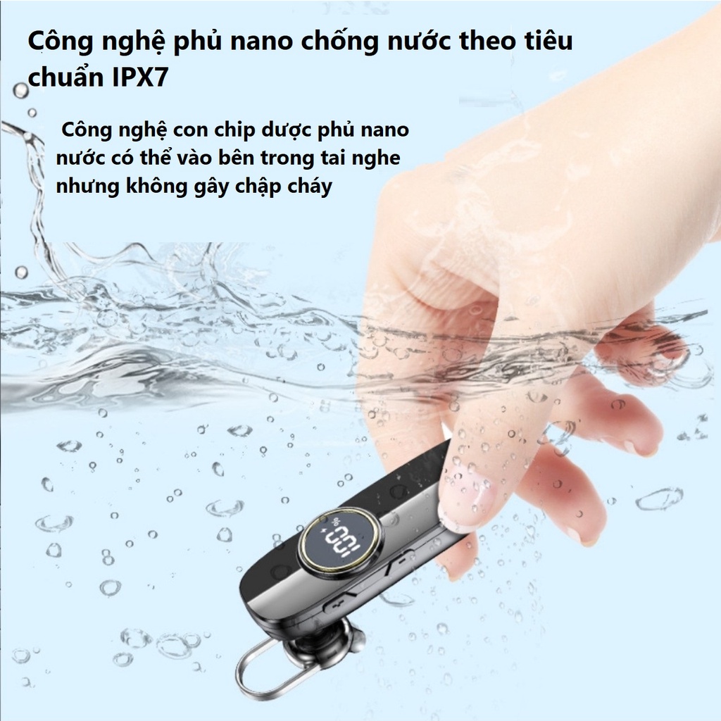 Tai Nghe Bluetooth X15 Chip 5.2 Pin 300mAh Đàm Thoại - Nghe Nhạc Từ 20 - 40 Giờ Tùy Theo Mức Âm Lượng ,  Led Báo % Pin.