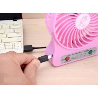 Quạt sạc tích điện mini 3 tốc độ gió