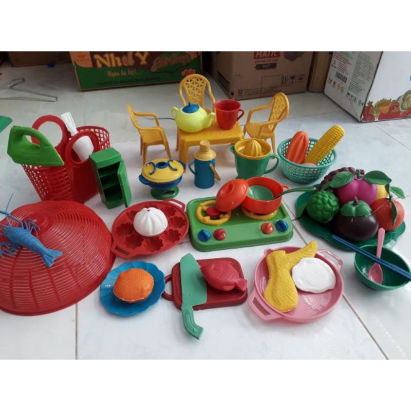 01Kg Đồ Chơi Nhà Bếp Bằng Nhựa An Toàn Cho Trẻ Em - Đồ Chơi Bán Theo Cân - Hàng Việt Nam