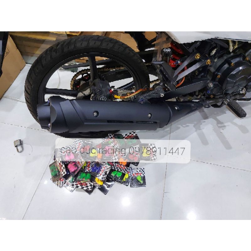 Ốp pô ex150 TFX full đen  ốp và chụp ốp pô Exciter 150 nhựa ABS