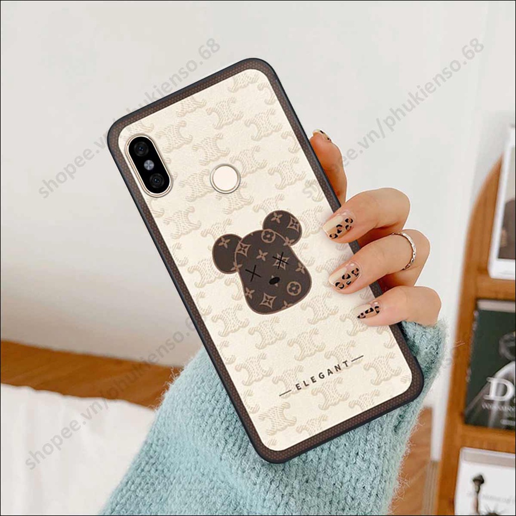 Ốp lưng điện thoại Xiaomi Redmi Note 5 / Note 6 elegant, gấu be@rbrick cao cấp, vỏ ốp rẻ đẹp