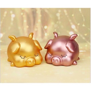 Heo đất tiết kiệm tiền thiên thần lơn 20cm ghi chữ yêu cầu <miễn phí>
