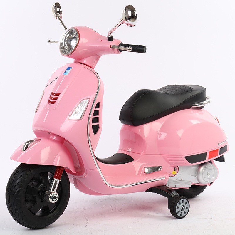 Xe máy điện moto 3 bánh KIDVIET-PRO Vespa TS-H6588 cho bé đạp ga vận động ngoài trời (Xanh-Hồng-Đỏ-Trắng)