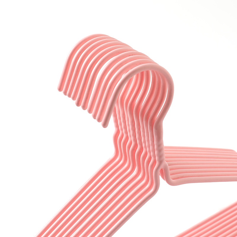 PVN45011 Set 10 móc treo quần áo nhôm bọc nhựa nhiều màu Giá Rẻ