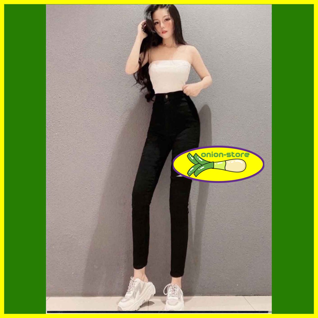 Quần Jean Nữ Lưng Cao Siêu Co Giãn- Quần Bò Cạp Cao Form Nữ Dáng Ôm | BigBuy360 - bigbuy360.vn