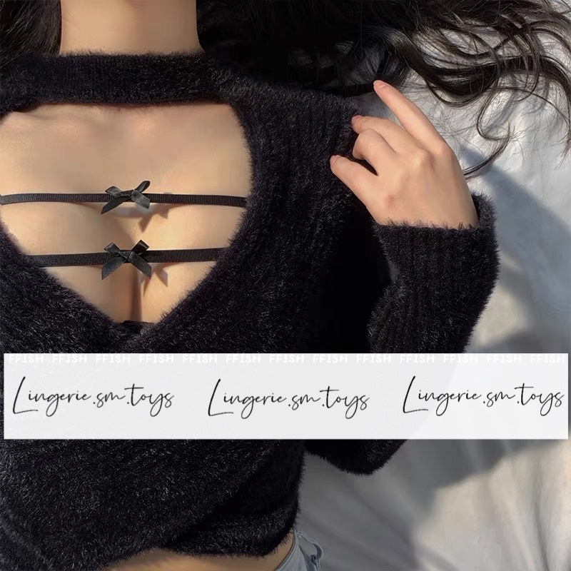 QR1171 - Nội Y Voan Trong Phối Dây Nơ Quyến Rũ - Áo Có Gọng Nâng Push-up @lingerie.sm.toys | BigBuy360 - bigbuy360.vn