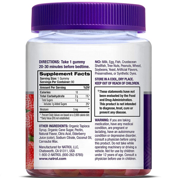 Kẹo Ngủ Natrol Melatonin 10mg Sleep 90 viên - Hỗ trợ cải thiện giấc ngủ , tự nhiên và an toàn - Nội Địa Mỹ