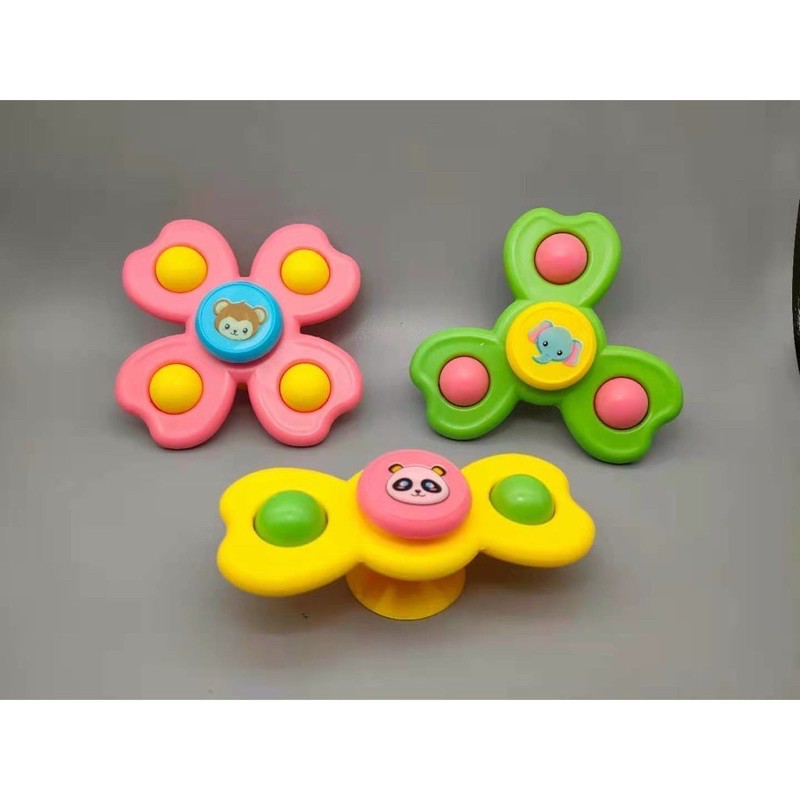 Con quay đồ chơi fidget spinner thiết kế hình động vật hoạt hình có giác hút đọc đáo dành cho các bé