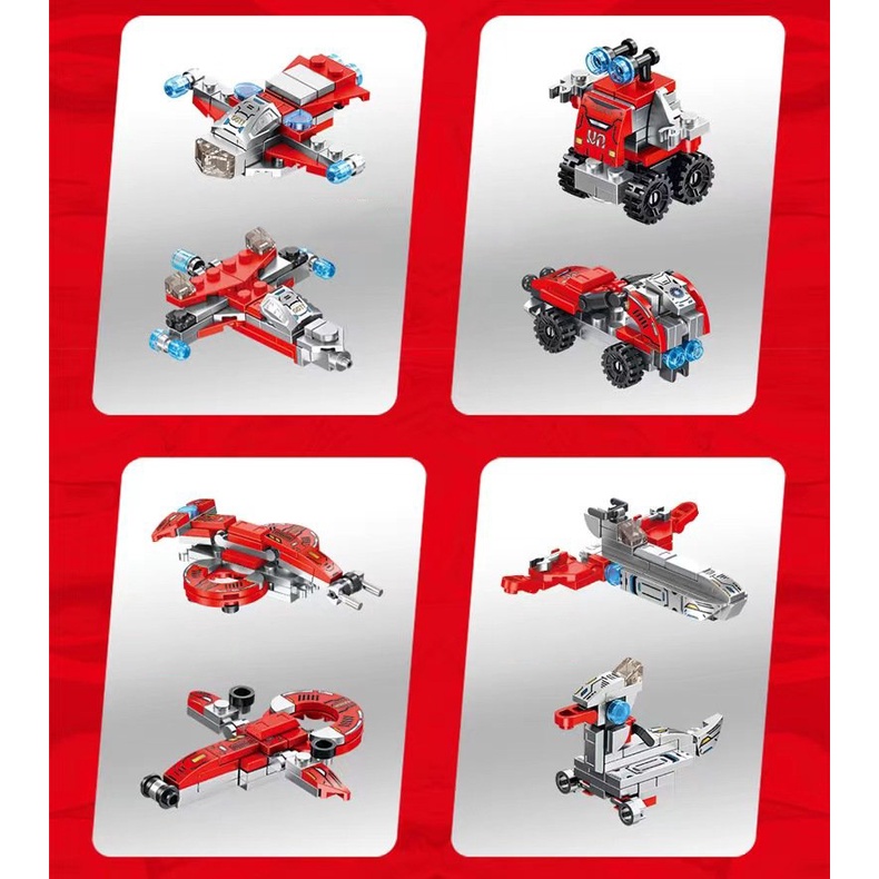 Bộ đồ chơi lắp ráp lego robot lego siêu anh hùng Ultraman Panlos 12 trong 1 với 556 chi tiết nhựa ABS cao cấp