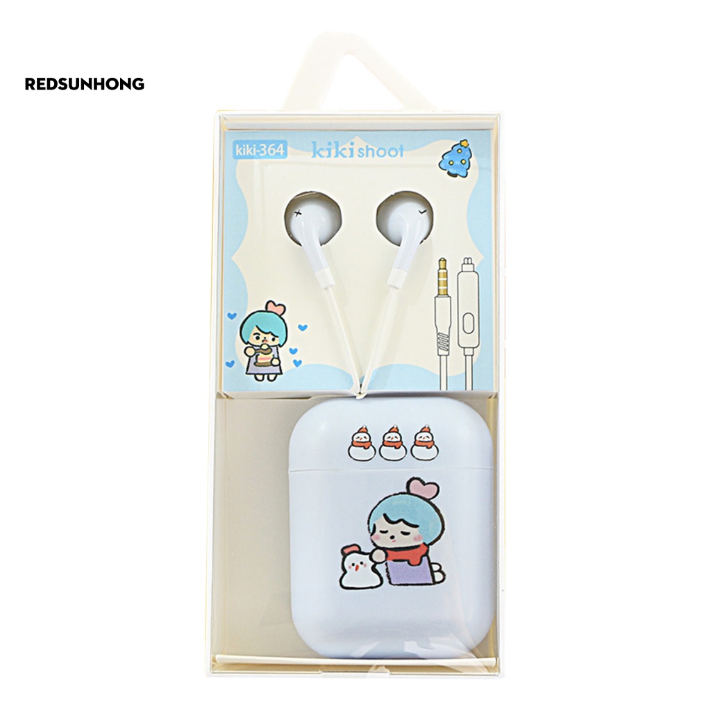 Tai Nghe Nhét Tai Có Dây 3.5mm Hình Động Vật Đáng Yêu