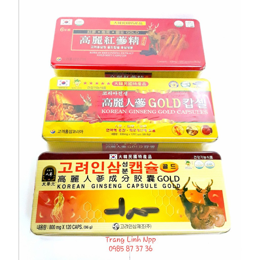 Viên Đạm Hồng Sâm Hàn Quốc Cao Cấp Korea Red Ginseng Capsule Premium