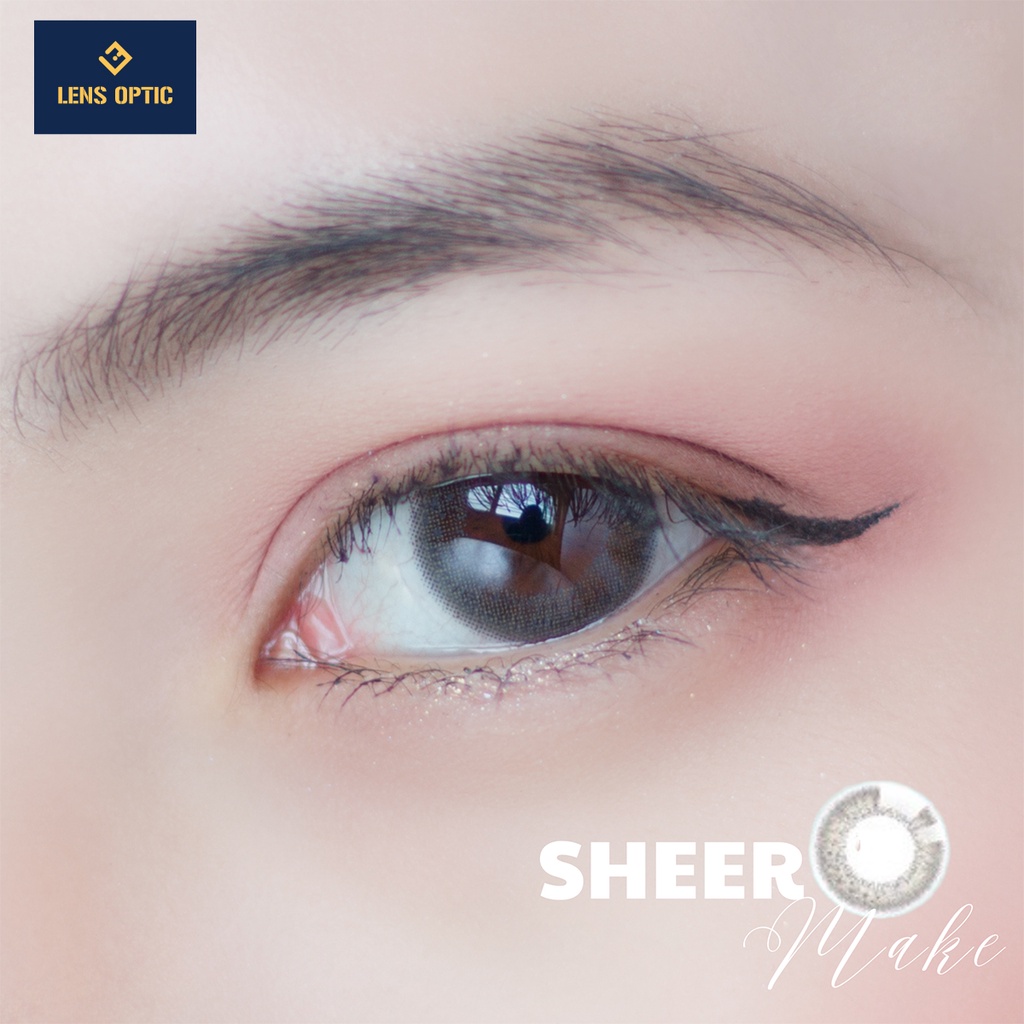 Kính áp tròng 1 ngày màu Sheer Make SEED Eye Coffret 1 Day cho mắt cận - Lens Optic