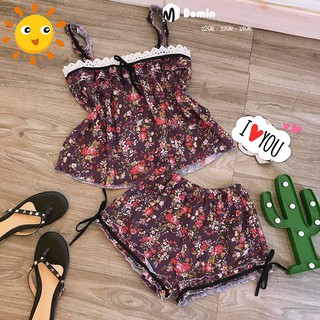 Đồ Bộ Mặc Nhà Mùa Hè Vài Voan Thoáng Mát - DOMIN