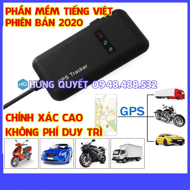 Định vị chống trộm ô tô, định vị xe máy, định vị xe điện GT02a - phiên bản Tiếng Việt 2020